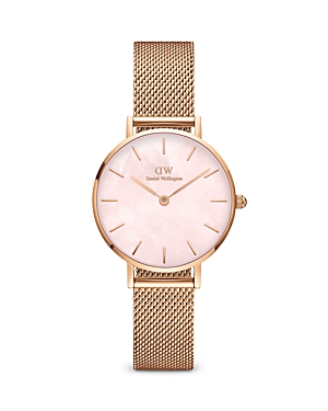 Daniel Wellington Petite Melrose 32mm Watch In Pink/rose Gold