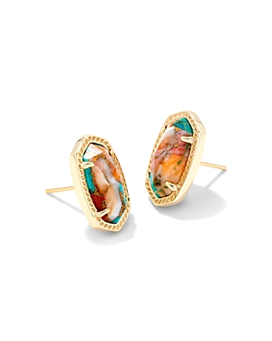 Kendra Scott Ellie Drusy Stud Earrings In Bronze/magnesite/red