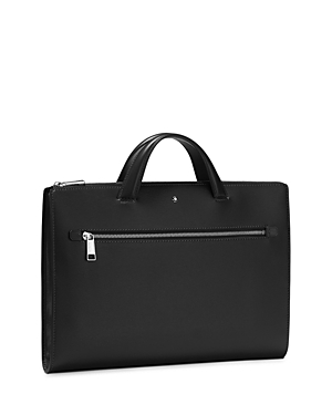 Shop Montblanc Meisterstuck 4810 Ultra Slim Leather Document Case In Black