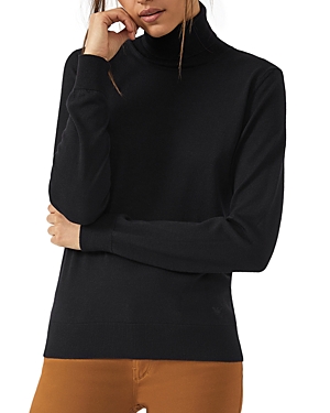 Armani Collezioni Emporio Armani Wool Turtleneck Sweater In Solid Multi