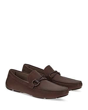 Ferragamo Brown Gancini Ornament Loafers In Brown