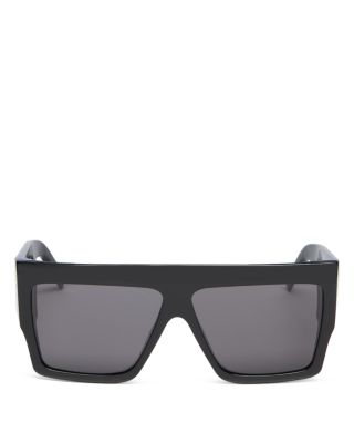 Polarized Flat Top Square Sunglasses, 57mm