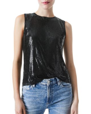 Alice and Olivia - Amal Chainmail Sleeveless Top