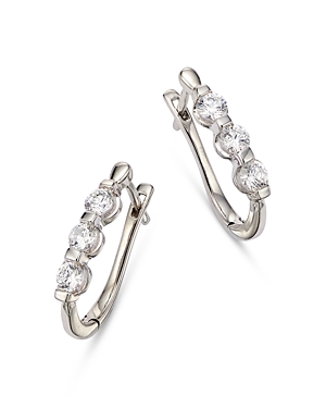 Bloomingdale's Diamond Huggie Earrings in 14K White Gold, 0.50 ct. t.w. - 100% Exclusive