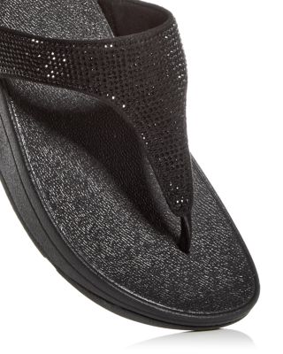 Women's Lulu Embellished Wedge Thong Sandals