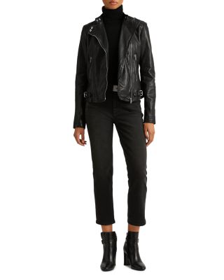 Burnished Leather Moto Jacket