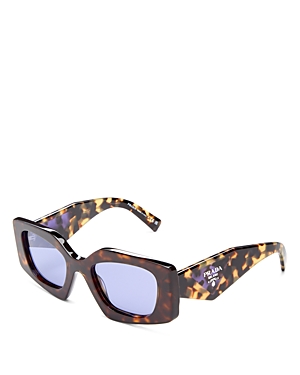 Prada Women's Irregular Square Sunglasses, 51mm In Tortoise/blue