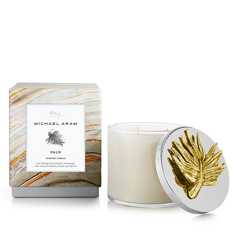 Michael Aram Palm Candle In Silver/gold