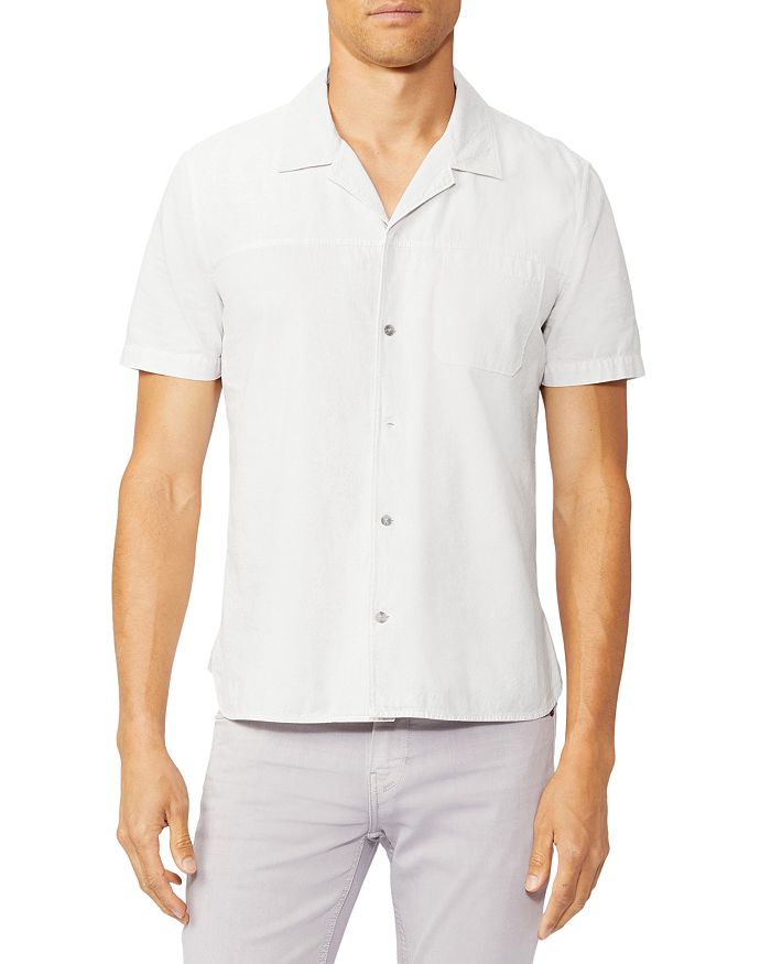 PAIGE Hillman Cotton Solid Regular Fit Camp Shirt | Bloomingdale's