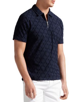 Ted Baker - Coram Cotton Jacquard Zip Polo