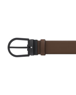 Horseshoe Buckle Leather Belt