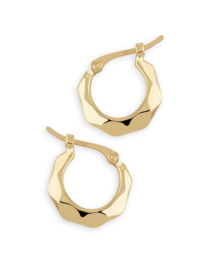 Bloomingdale's Multi Edge Polished Hoop Earrings in 14K Yellow Gold