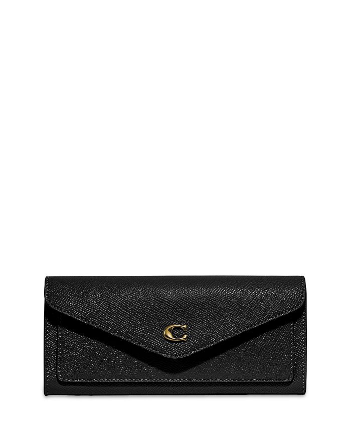 Women's Travel Continental Leather Wallet - Black 
