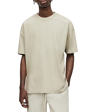 Allsaints Isac Oversized Fit Short Sleeve Crew Tee In Bleach Sage Green