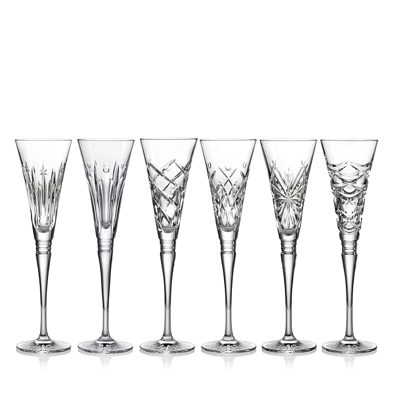 Waterford Winter Wonders Series Mixed Flutes, Set Of 6