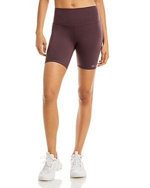 Alo Yoga High Waist Biker Shorts In Raisin