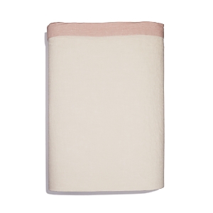 Amalia Home Collection Stonewashed Linen King Flat Sheet - 100% Exclusive In Natural/pink