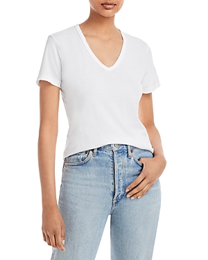 Shop Cotton Citizen Standard V Neck Tee In White