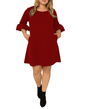 Standards & Practices Stella Crepe Knit Dress In Brick