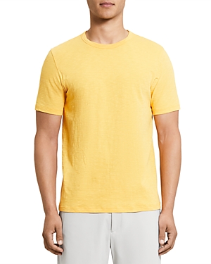 Theory Essential Crewneck Short Sleeve Tee In Marigold