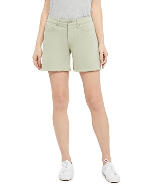 Nydj High Rise A Line Jean Shorts In Optic White In Bamboo