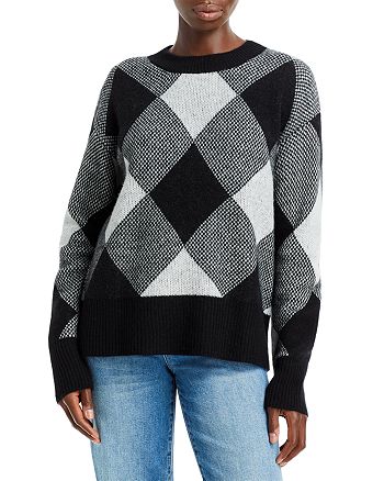 AQUA AQUA Argyle Jacquard Cashmere Sweater - 100% Exclusive | Bloomingdale's