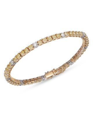 Bloomingdale's Bloomingdale's Yellow & White Diamond Tennis Bracelet In ...