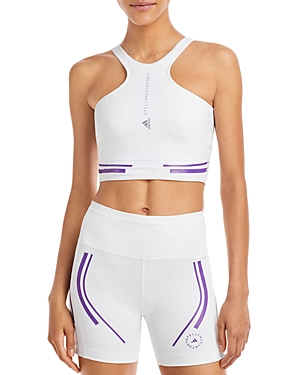 Adidas By Stella Mccartney Truepace Running Crop Top In White