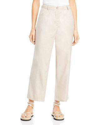 T Tahari Cropped Wide Leg Pants In Light Jute ModeSens