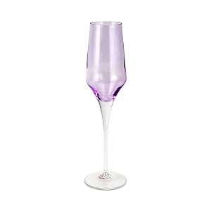 Shop Vietri Contessa Champagne Glass In Purple