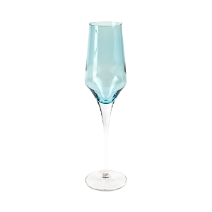 Shop Vietri Contessa Champagne Glass In Teal