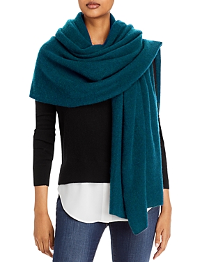 Shop C By Bloomingdale's Cashmere Travel Wrap - 100% Exclusive In Heather Spruce