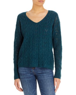 C By Bloomingdale's Cashmere Crochet Cable Cashmere Sweater - 100% ...