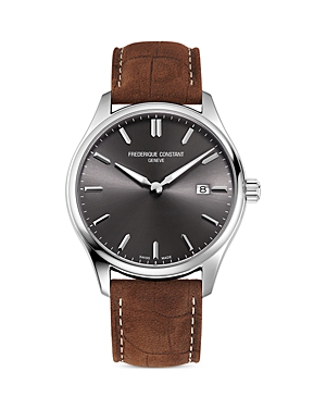 Frederique Constant Classics Watch, 40mm In Gray/brown