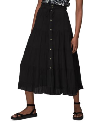 Whistles - Crinkled Button Front Skirt