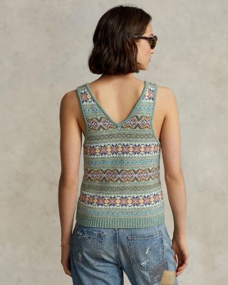 Ralph Lauren Fair Isle Sleeveless Sweater Bloomingdale's