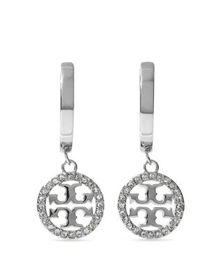 Icon Pav&eacute; Clip-On Hoop Earrings