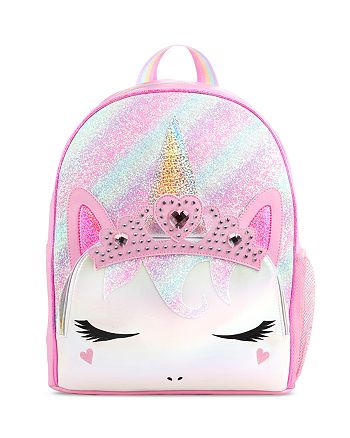OMG Accessories Girls' Gwen Glitter Jewel Crown Large Backpack ...
