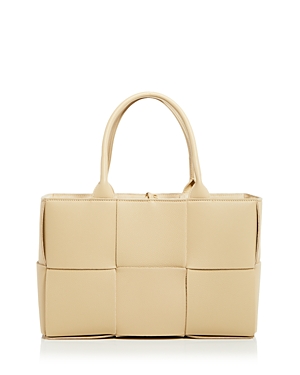 Bottega Veneta Arco Woven East-west Tote Bag In Porridge