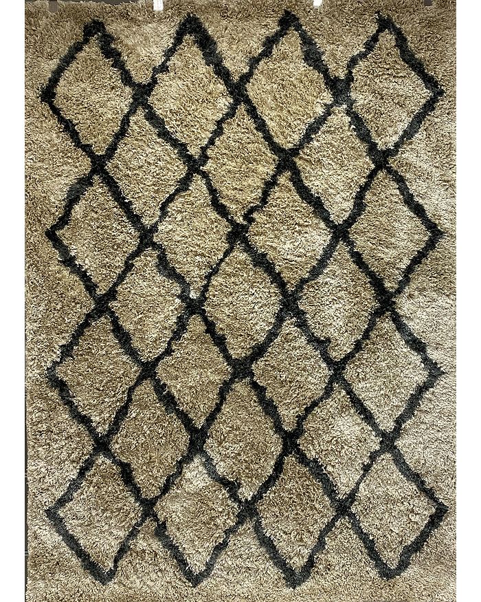 LR Home Jewel Moroccan Geometric Shag Rug Area Rug, 60" x 84" Bloomingdale's