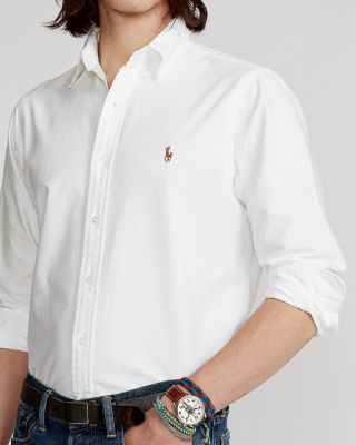 Classic Fit Long Sleeve Cotton Oxford Button Down Shirt