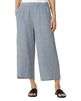 Eileen Fisher - Organic Linen Cropped Wide Leg Pants