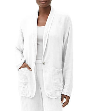 Michael Stars Dana Cotton Gauze Relaxed Blazer In White