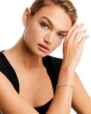 Diamond Bar Paperclip Link Bracelet in 14K White & Yellow Gold, 0.80 tcw 