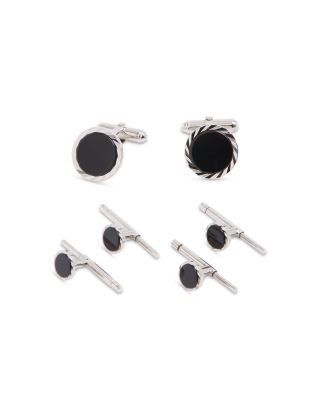 Onyx Stud and Cufflink Set
