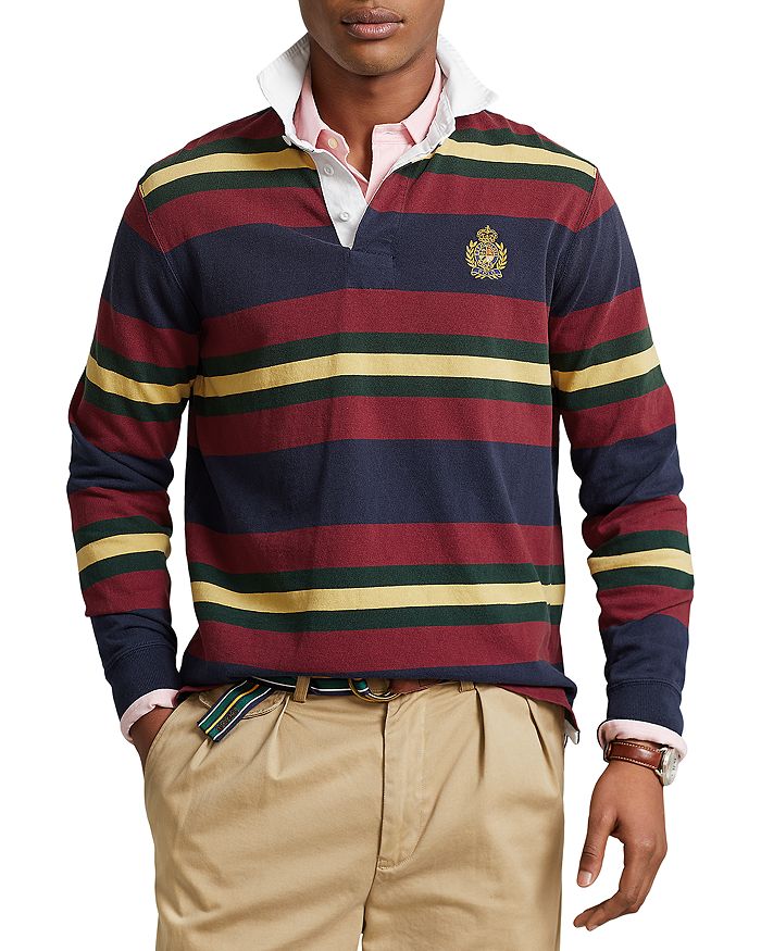 Polo Ralph Lauren - Cotton Stripe Crest Embroidered Classic Fit Rugby Shirt