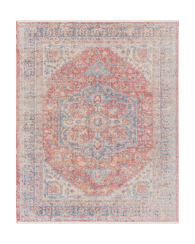Surya Subtle Sub-2305 Area Rug, 5'3 X 7' In Red Ivory