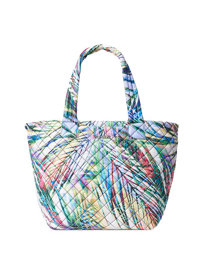 Mz Wallace Medium Metro Tote Deluxe In Summer Palm/silver