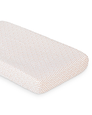 Lulujo Dot Printed Cotton Muslin Change Pad Cover - Baby