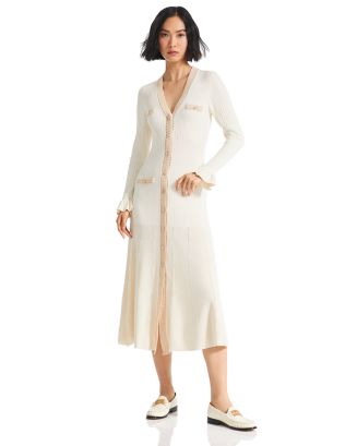 Sandro Ellis Crochet Trim Midi Dress - 150th Anniversary Exclusive